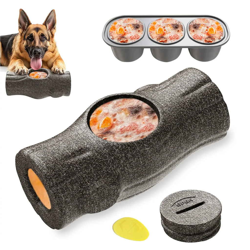 Indestructible Dog Toy for Aggressive Chewers, Frozen Treat Holder with Molds