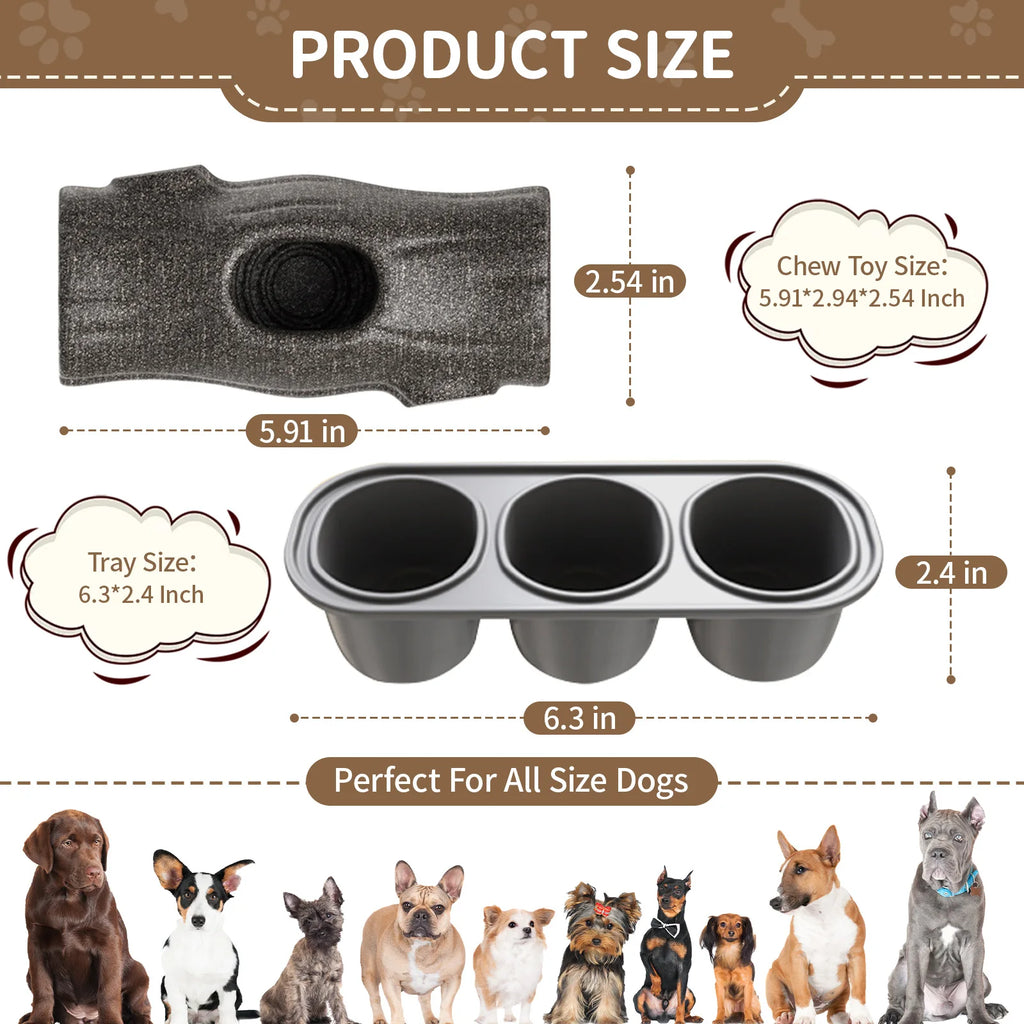 Indestructible Dog Toy for Aggressive Chewers, Frozen Treat Holder with Molds