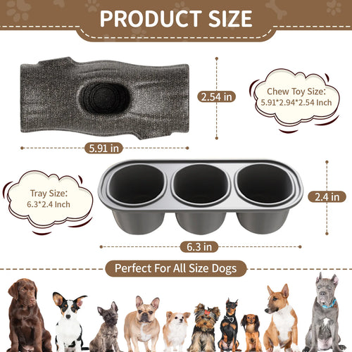 Indestructible Dog Toy for Aggressive Chewers, Frozen Treat Holder with Molds