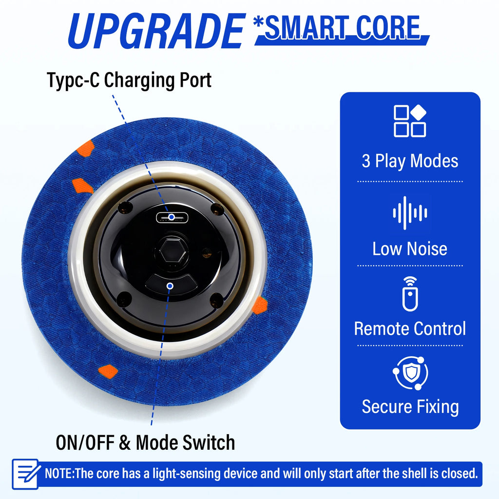 Dog Ball Toy for Aggressive Chewers, Indestructible E-TPU Rechargeable Ball for Small/M