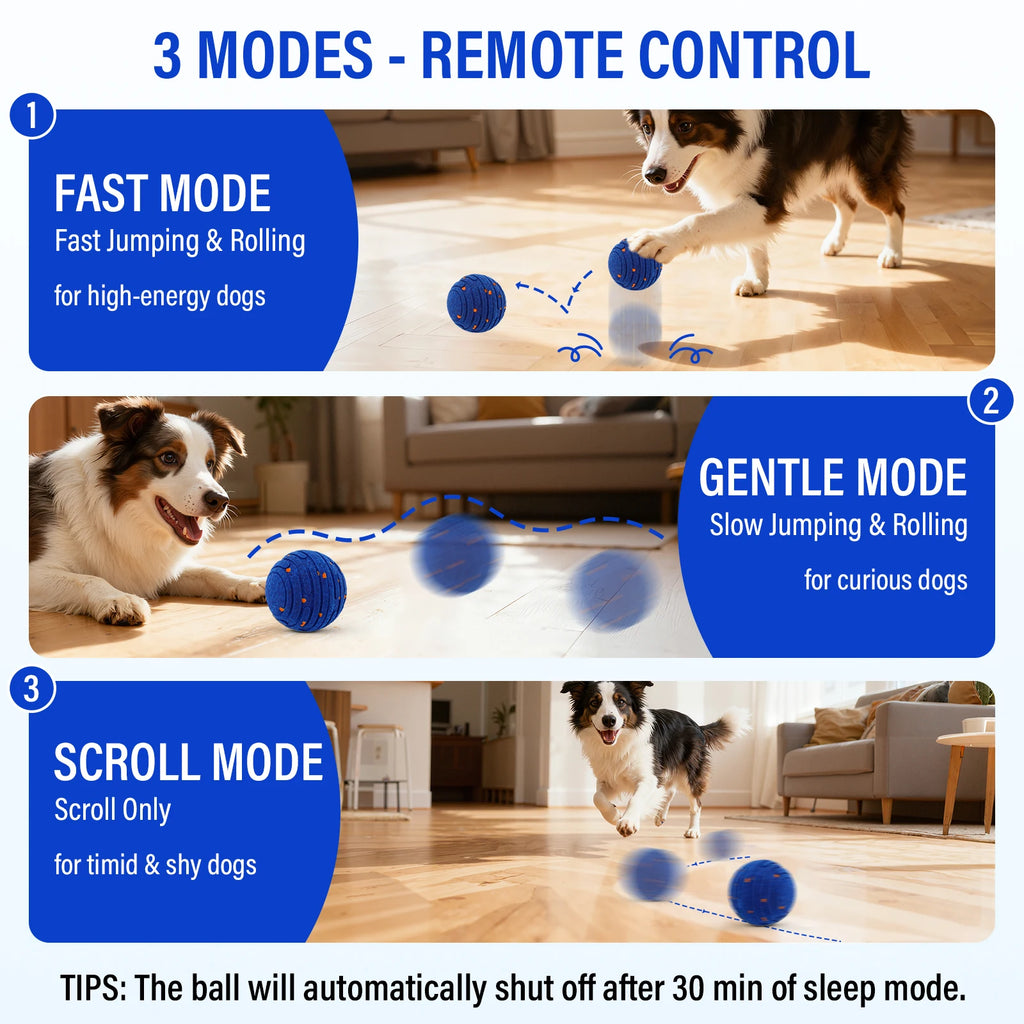 Dog Ball Toy for Aggressive Chewers, Indestructible E-TPU Rechargeable Ball for Small/M