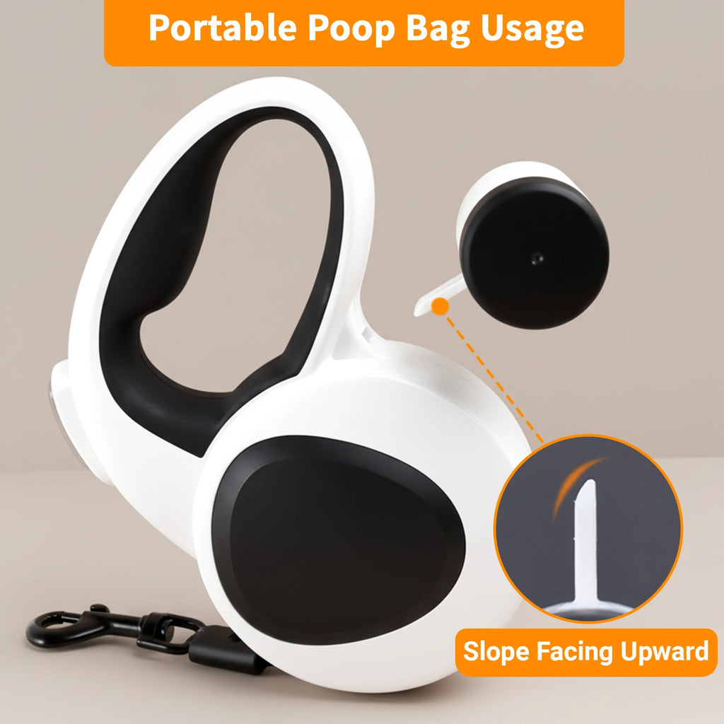 Retractable Dog Leash with USB Rechargeable LED Light, Steel Cable,16 ft